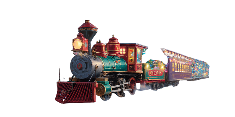 Christmas Train Fantasy Vinyl Car Decal Sticker – Waterproof & UV-Resistant 2.56"