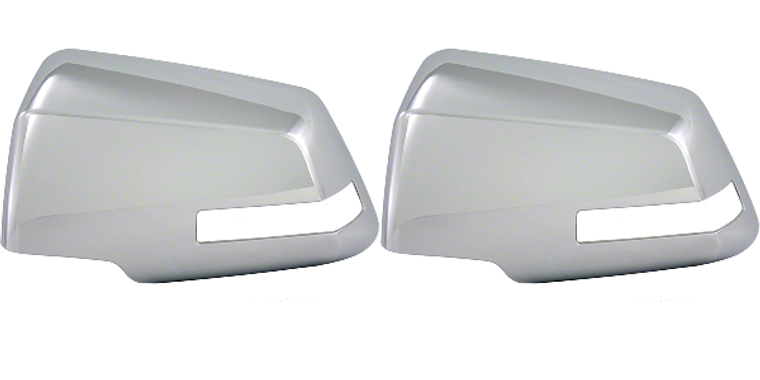 2x Enhance Your Vehicle's Look with Full Cover Chrome Plated Mirror Covers | Fits Various 2007-2017 GMC Acadia Limited, Acadia, Saturn Outlook, Chevrolet Traverse