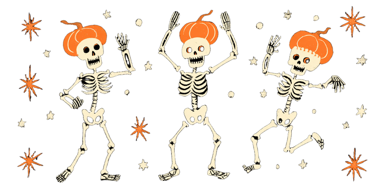 Dancing Skeletal Figures Vinyl Car Decal Sticker – Waterproof & UV-Resistant 2.56"