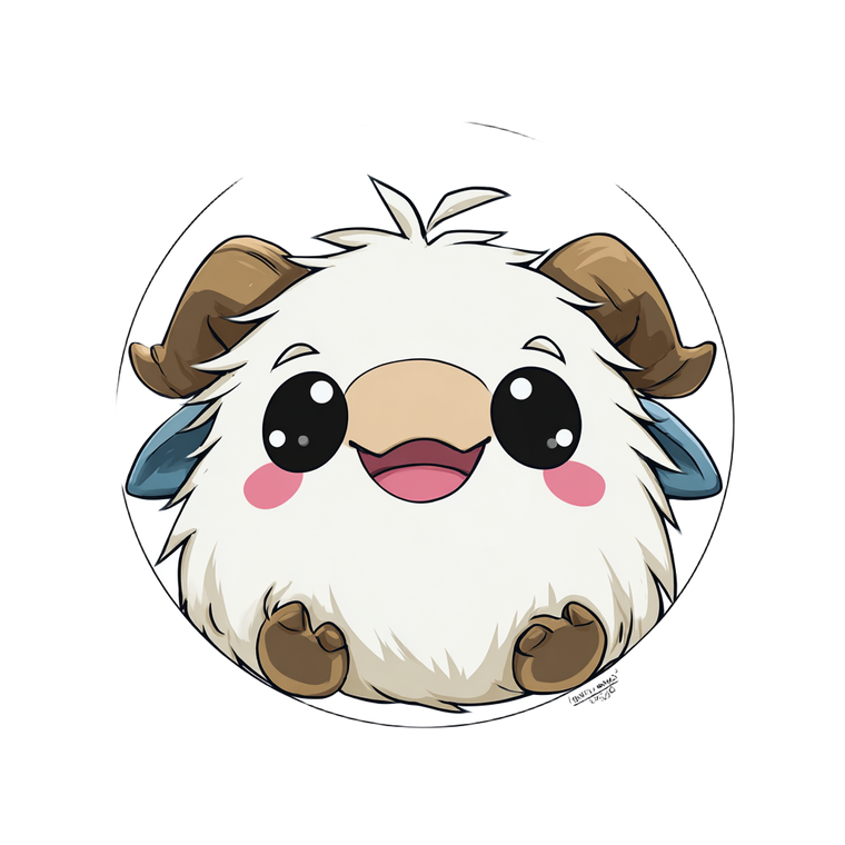 Chibi Poro Emote Vinyl Car Decal Sticker – Waterproof & UV-Resistant 3.4133333333333336"