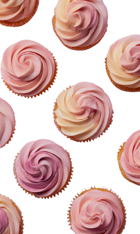 Pink Ombre Cupcakes Vinyl Car Decal Sticker – Waterproof & UV-Resistant 9.49333333333333
