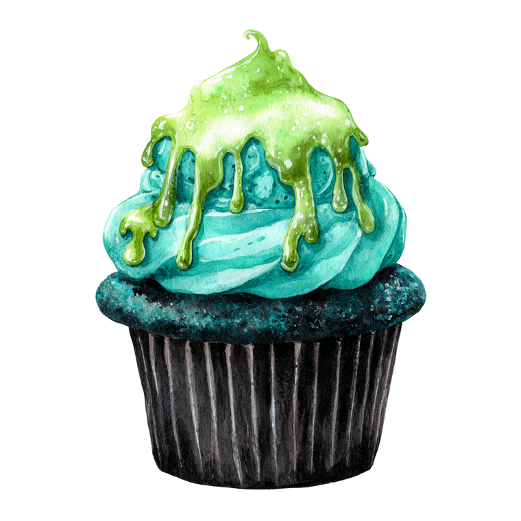 Halloween Cupcake Vinyl Car Decal Sticker – Waterproof & UV-Resistant 3.4133333333333336"