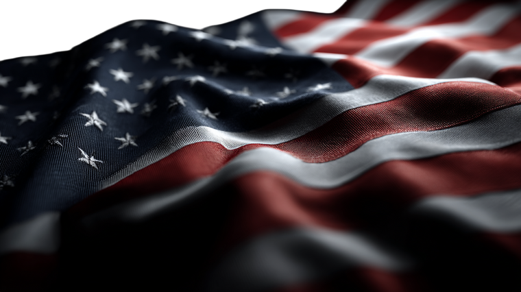 American Flag V26 Vinyl Car Decal Sticker – Waterproof & UV-Resistant 2.72"