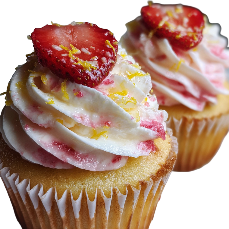Strawberry Lemonade Cupcakes Vinyl Car Decal Sticker – Waterproof & UV-Resistant 3.4133333333333336"