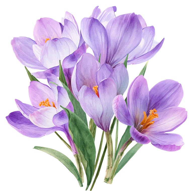 Purple Crocus Flowers Vinyl Car Decal Sticker – Waterproof & UV-Resistant 3.4133333333333336"