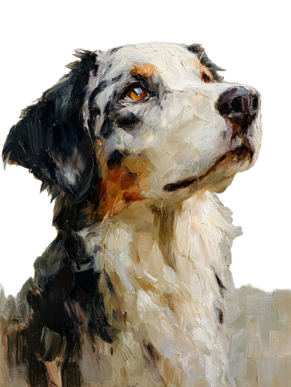 Expressive Dog Painting Vinyl Car Decal Sticker – Waterproof & UV-Resistant 4.1066666666666665"