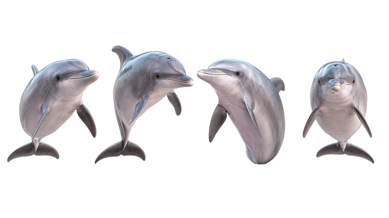 Dolphin Character Sheet Vinyl Car Decal Sticker – Waterproof & UV-Resistant 5.4