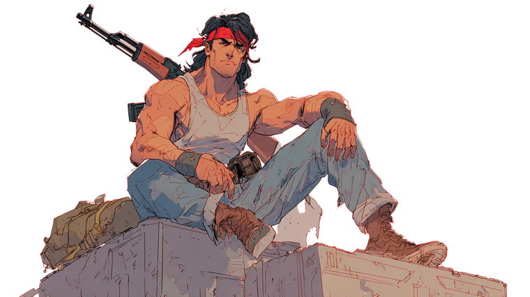 Rambo-Inspired Character Vinyl Car Decal Sticker – Waterproof & UV-Resistant 5.4