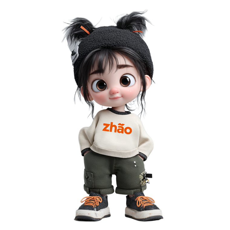 Zhao Logo Girl Vinyl Car Decal Sticker – Waterproof & UV-Resistant 3.4133333333333336"