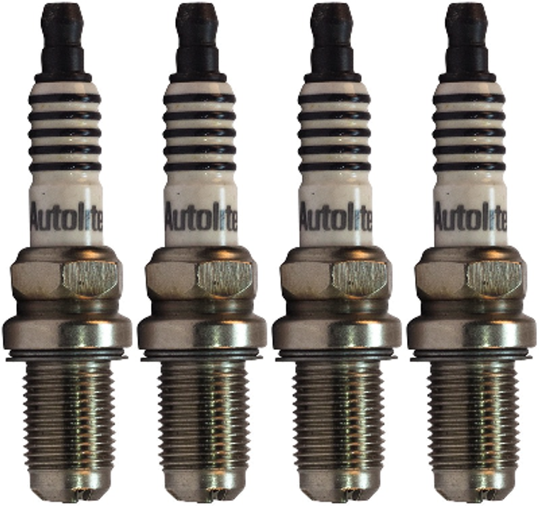 4x Autolite Racing Spark Plug | Without Resistor, Yttrium Alloy, Platinum Electrode, Professional Grade