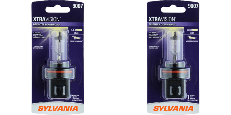 2x Upgrade Your Lights with Sylvania Silverstar 9007 Headlight Bulb | More Downroad Performance, No Glare | 1 Year Warranty