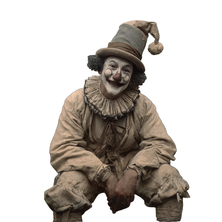 1866 Parade Clown Vinyl Car Decal Sticker – Waterproof & UV-Resistant 3.4133333333333336"