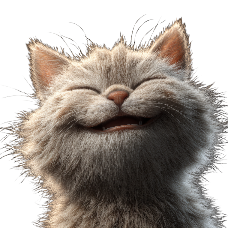 Smiling Cat V18 Vinyl Car Decal Sticker – Waterproof & UV-Resistant 3.4133333333333336"