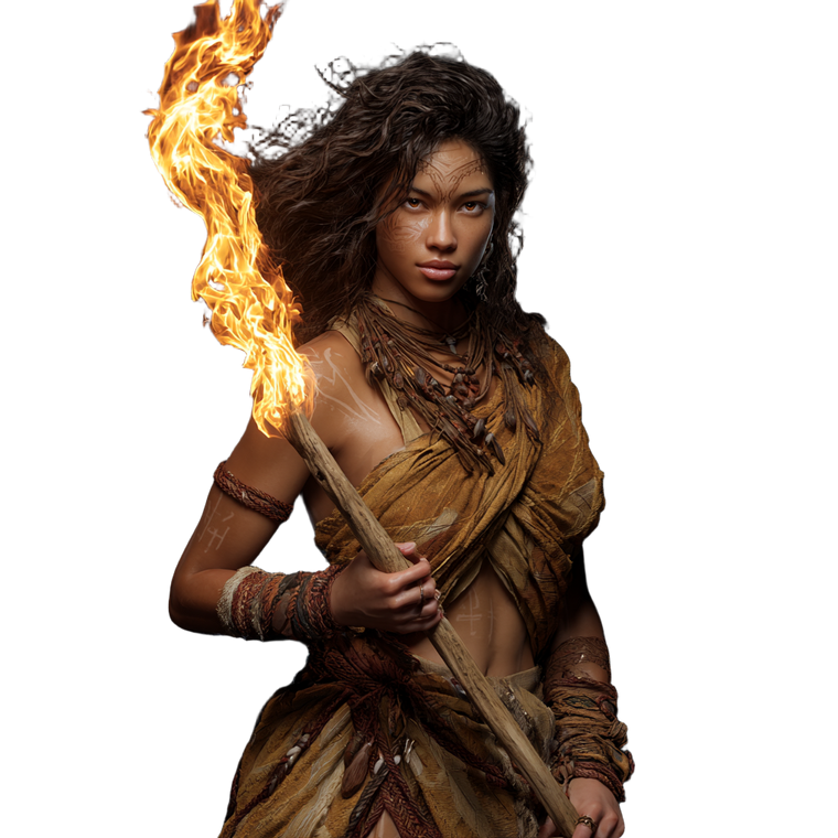 Elemental Fire Druid Vinyl Car Decal Sticker – Waterproof & UV-Resistant 3.4133333333333336"