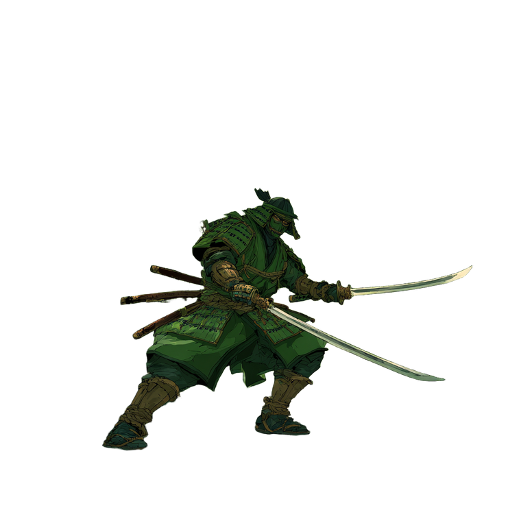 Samurai Slashing Katanas Vinyl Car Decal Sticker – Waterproof & UV-Resistant 3.4133333333333336"