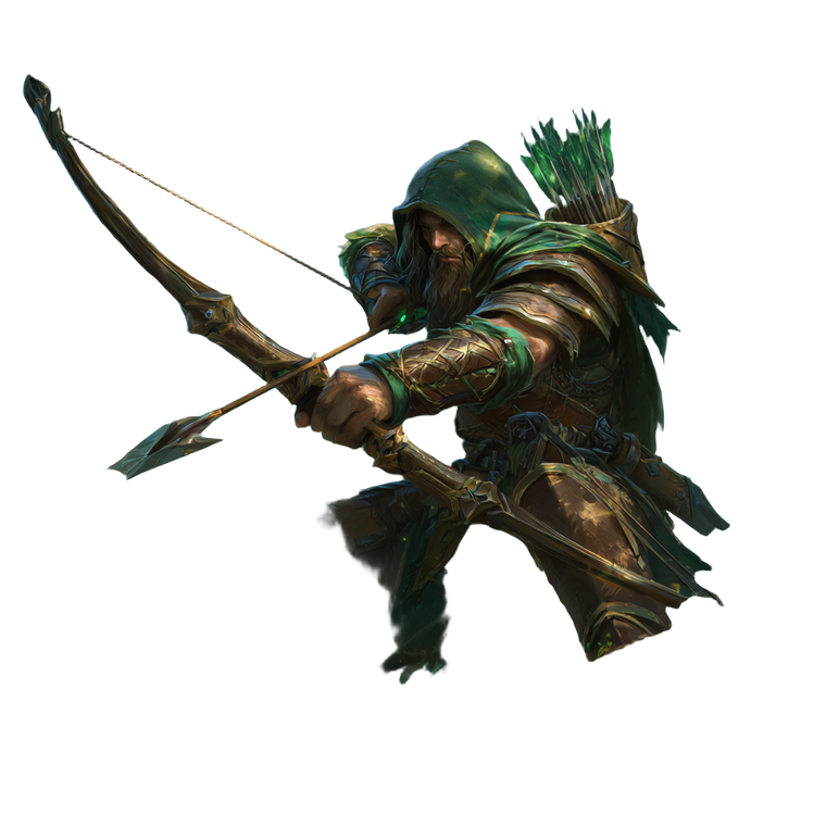Fantasy Ranger Archer Vinyl Car Decal Sticker – Waterproof & UV-Resistant 3.4133333333333336"
