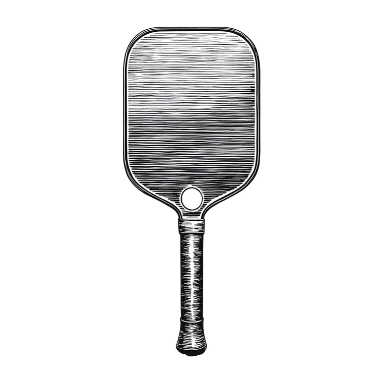 Hand Drawn Paddle Vinyl Car Decal Sticker – Waterproof & UV-Resistant 6.826666666666667"