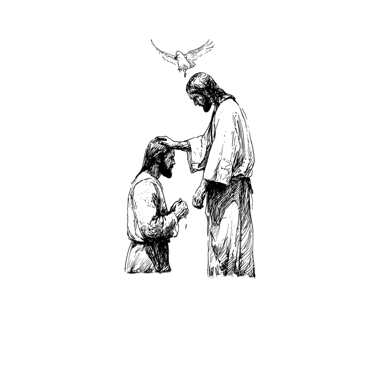 Baptism Of Jesus V8 Vinyl Car Decal Sticker – Waterproof & UV-Resistant 6.826666666666667"