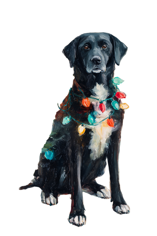 Labrador In Lights Vinyl Car Decal Sticker – Waterproof & UV-Resistant 4.4