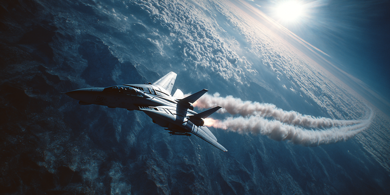 Fighter Jet Launching Vinyl Car Decal Sticker – Waterproof & UV-Resistant 5.12"