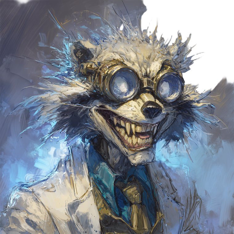 Raccoon Scientist V2 Vinyl Car Decal Sticker – Waterproof & UV-Resistant 3.4133333333333336"