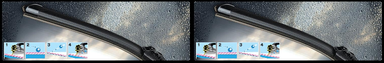 2x Valeo Aero Vogue Premium Wiper Blade | 26 Inch Standard Single Blade | Water Repellent Silicone | Aerodynamic Design