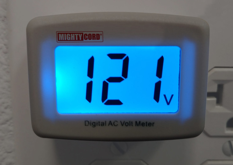 Valterra Line Voltage Monitor | Digital Accuracy | Night Light | 90-132V | Plug-In | RV/Boat/Home/Office