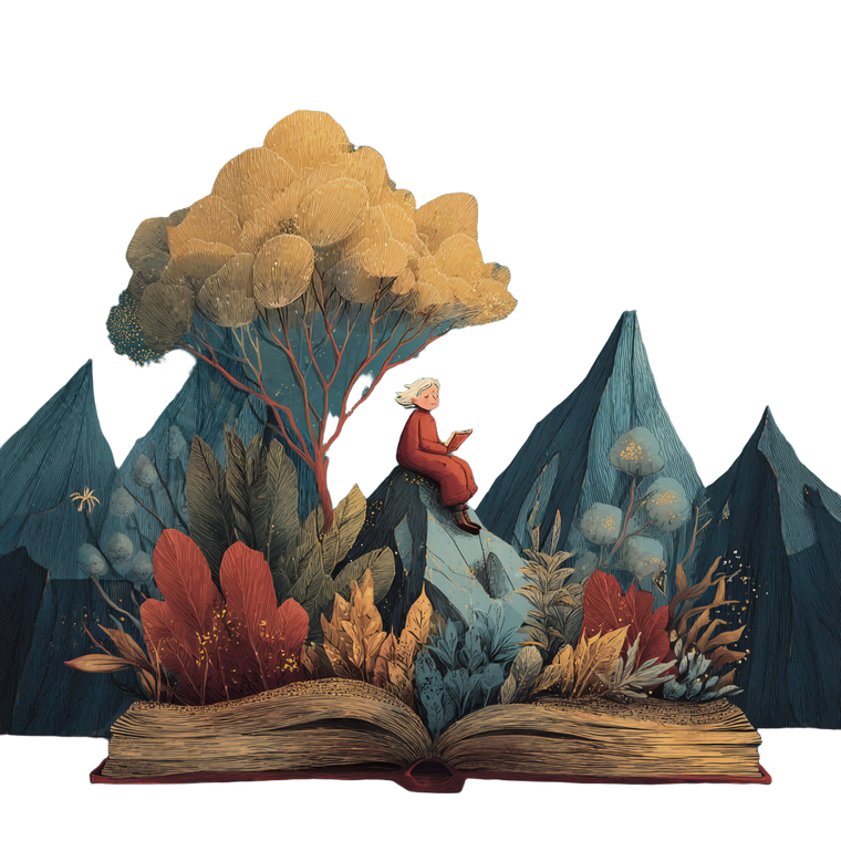 Dreamy Book Adventure Vinyl Car Decal Sticker – Waterproof & UV-Resistant 3.4133333333333336"