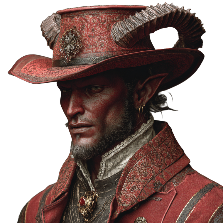 Medieval Dapper Devil Vinyl Car Decal Sticker – Waterproof & UV-Resistant 3.4133333333333336"