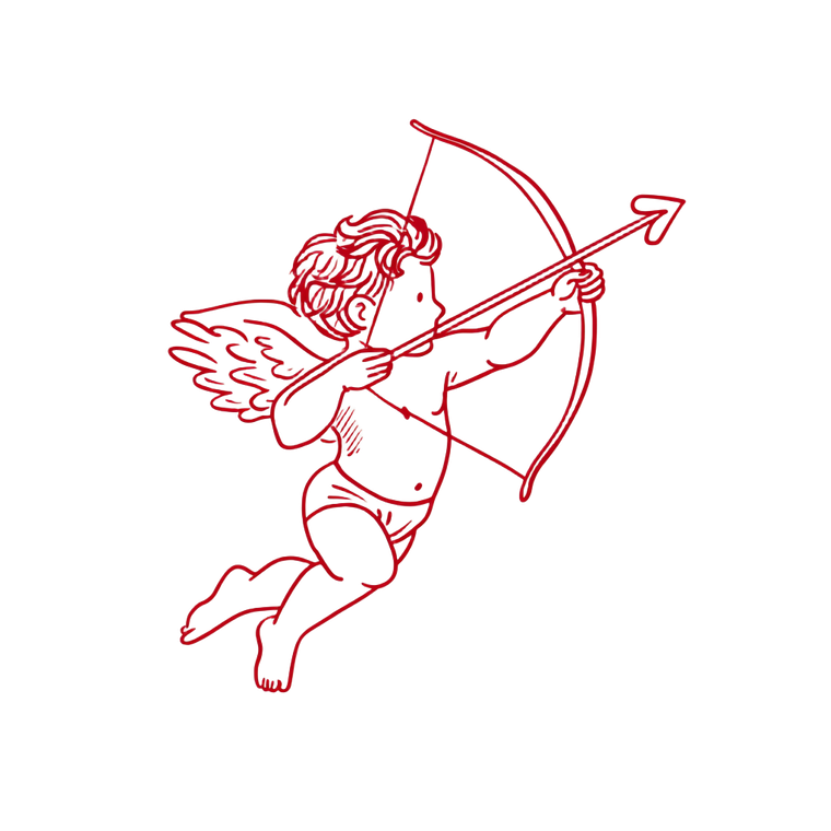 Cupid Boy Drawing Vinyl Car Decal Sticker – Waterproof & UV-Resistant 3.4133333333333336"