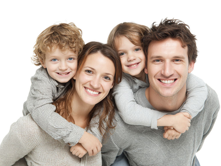 Cheerful Family Pose Vinyl Car Decal Sticker – Waterproof & UV-Resistant 3.0933333333333333"