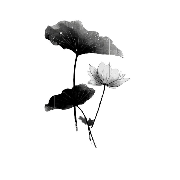 Lotus Leaf Rain Vinyl Car Decal Sticker – Waterproof & UV-Resistant 6.826666666666667"