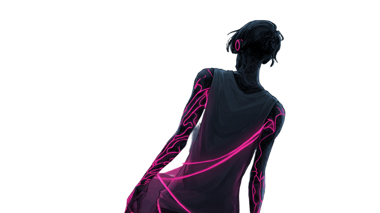 Neon Shadow Figure V3 Vinyl Car Decal Sticker – Waterproof & UV-Resistant 2.72"