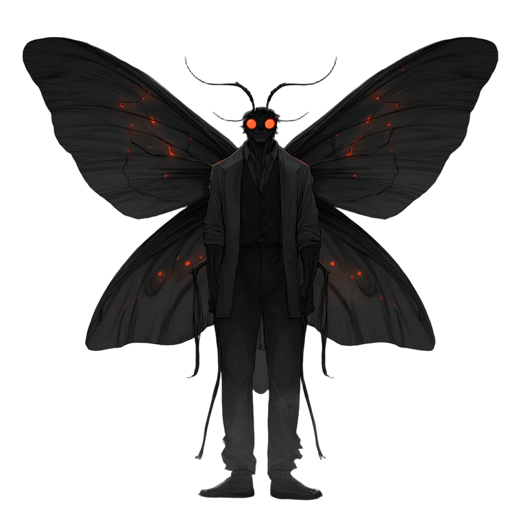 Mothman Cryptid V2 Vinyl Car Decal Sticker – Waterproof & UV-Resistant 3.4133333333333336"