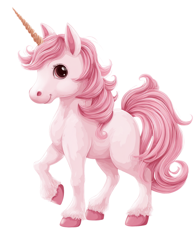 Pink Toddler Unicorne Vinyl Car Decal Sticker – Waterproof & UV-Resistant 8.0"