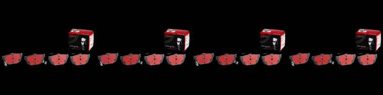 4x Brembo NAO Ceramic Brake Pads | Set Of 4, Low Dust, Premium Hardware, Quiet Braking