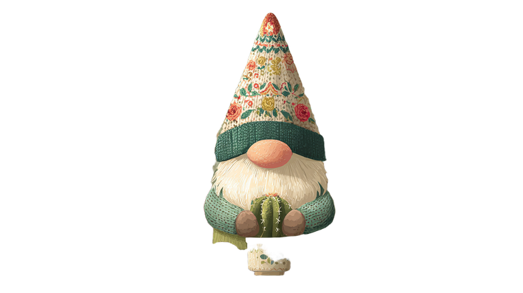 Cute Gnome Illustration V5 Vinyl Car Decal Sticker – Waterproof & UV-Resistant 2.72"