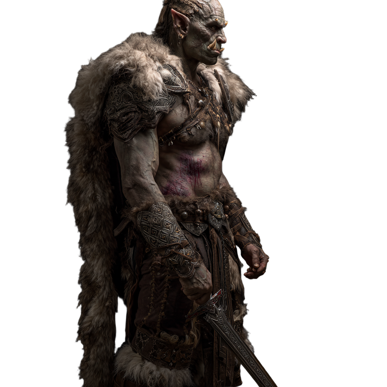 Wounded Orc Warrior V2 Vinyl Car Decal Sticker – Waterproof & UV-Resistant 3.4133333333333336"