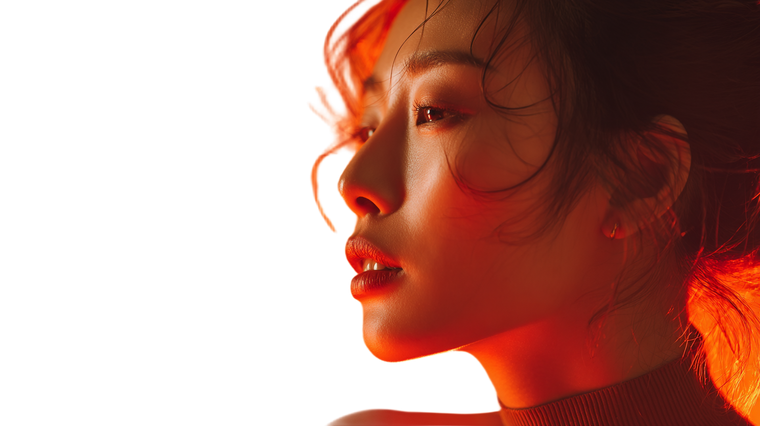 Korean Lady Profile Vinyl Car Decal Sticker – Waterproof & UV-Resistant 2.72"