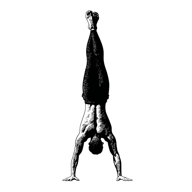 Acrobat Handstand Silhouette Vinyl Car Decal Sticker – Waterproof & UV-Resistant 3.4133333333333336"