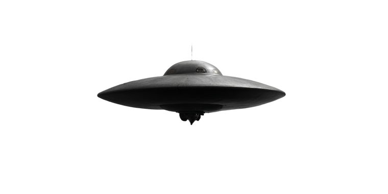 Noir Flying Saucer Vinyl Car Decal Sticker – Waterproof & UV-Resistant 5.12"