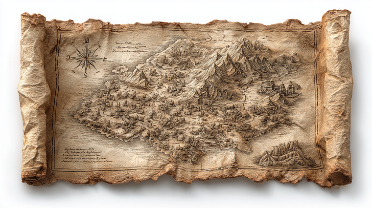 Blank Treasure Map Vinyl Car Decal Sticker – Waterproof & UV-Resistant 5.4