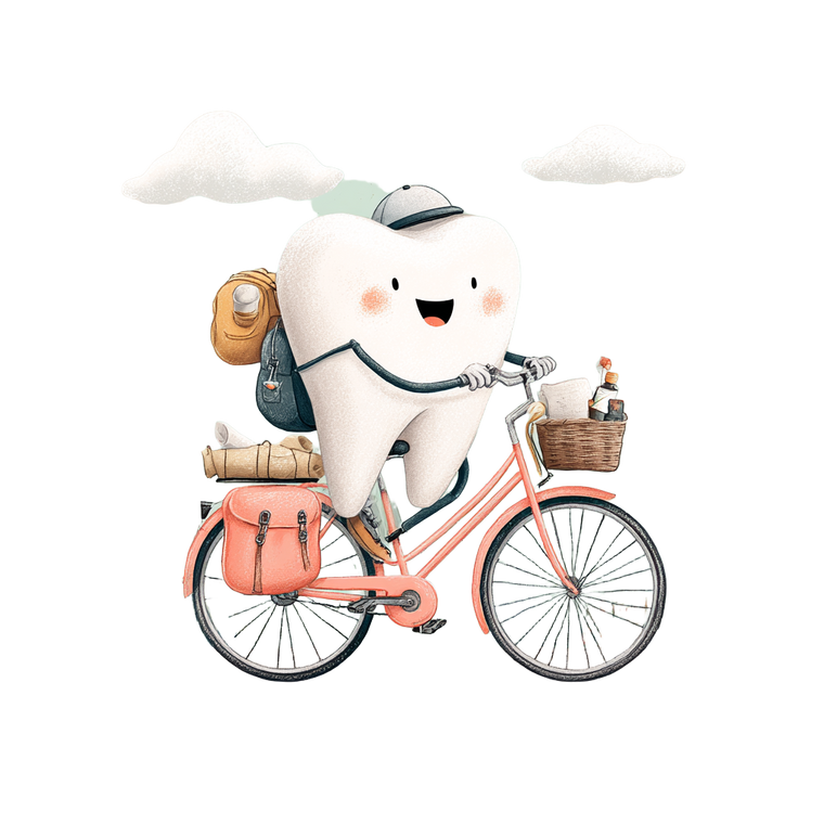 Tooth On Bicycle Vinyl Car Decal Sticker – Waterproof & UV-Resistant 6.826666666666667"