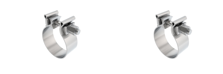 2x Borla Exhaust Sleeve Clamp | Fits 2-3/4 Inch Pipe | T-304 Stainless Steel | Easy Install | Rust-Proof
