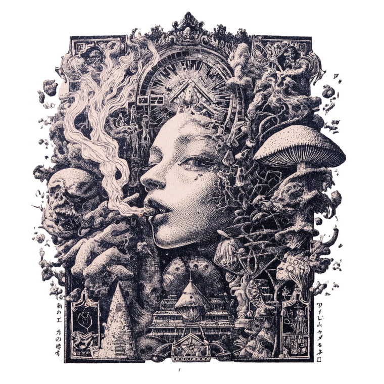 Shamanic Smoke Spirits Vinyl Car Decal Sticker – Waterproof & UV-Resistant 6.826666666666667"