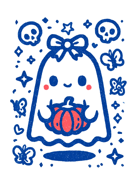 Cute Ghost Pumpkin V14 Vinyl Car Decal Sticker – Waterproof & UV-Resistant 8.213333333333333"