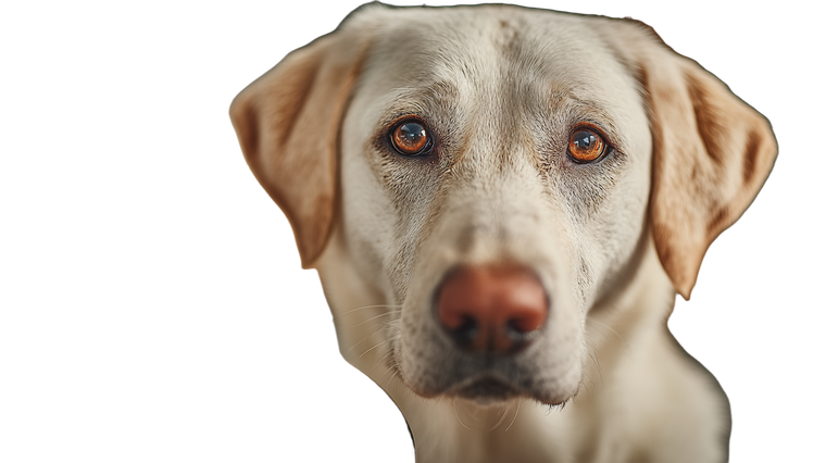 Labrador With Bowl Vinyl Car Decal Sticker – Waterproof & UV-Resistant 2.72"