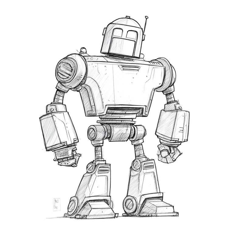 Giant Cartoon Robot Vinyl Car Decal Sticker – Waterproof & UV-Resistant 6.826666666666667"