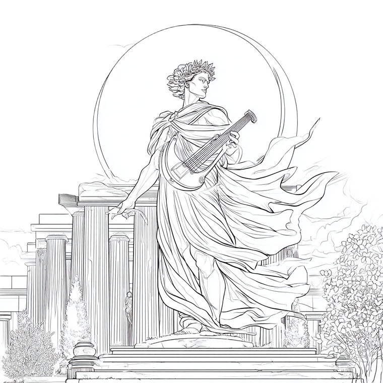 Apollo Coloring Page Vinyl Car Decal Sticker – Waterproof & UV-Resistant 3.4133333333333336"