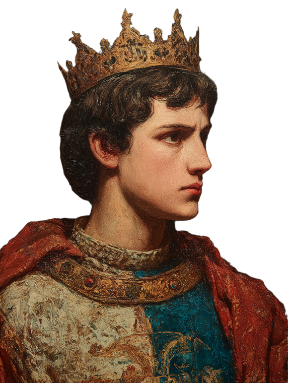 Medieval Prince Portrait V3 Vinyl Car Decal Sticker – Waterproof & UV-Resistant 8.213333333333333"